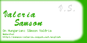 valeria samson business card