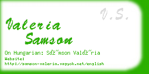 valeria samson business card